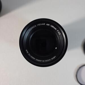 Konica Hexar AR 135mm  F3.5  Camera Lens With Case